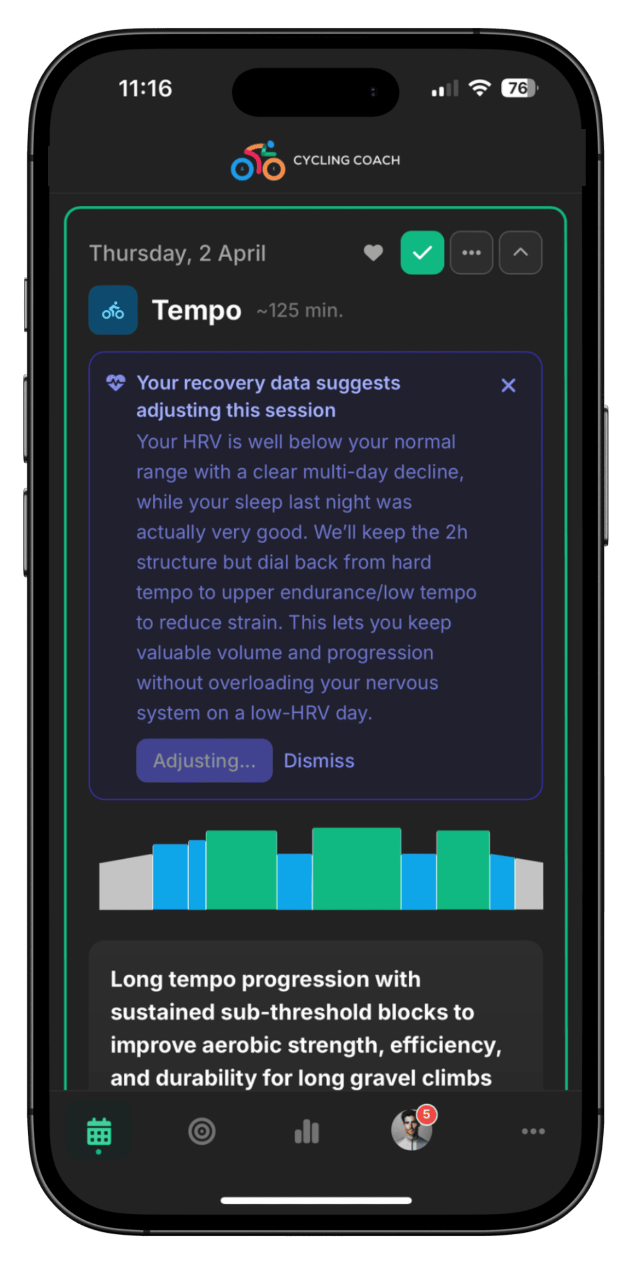 Daily & Weekly Plan Adaptations screenshot